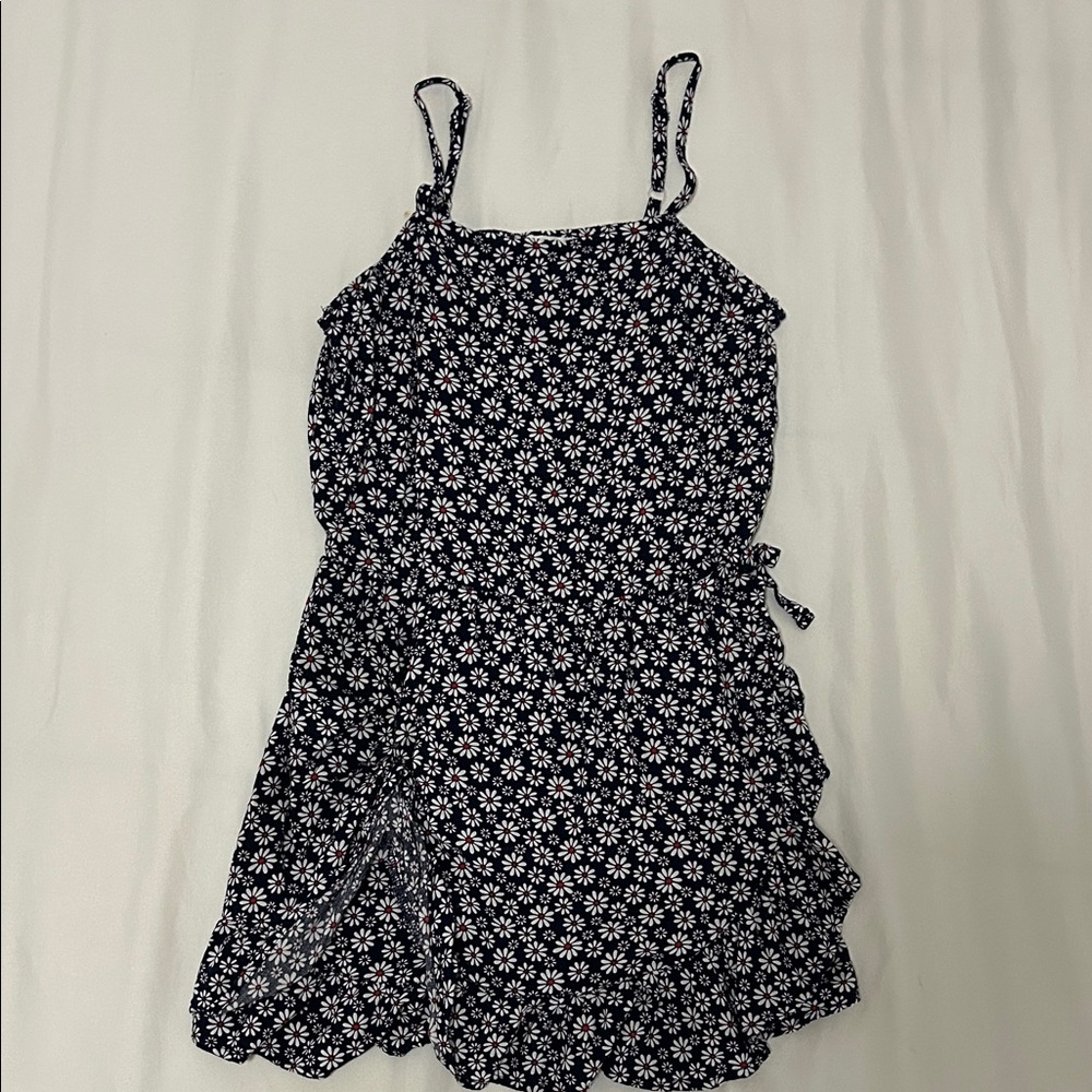 Floral Print Romper with Spaghetti Straps
